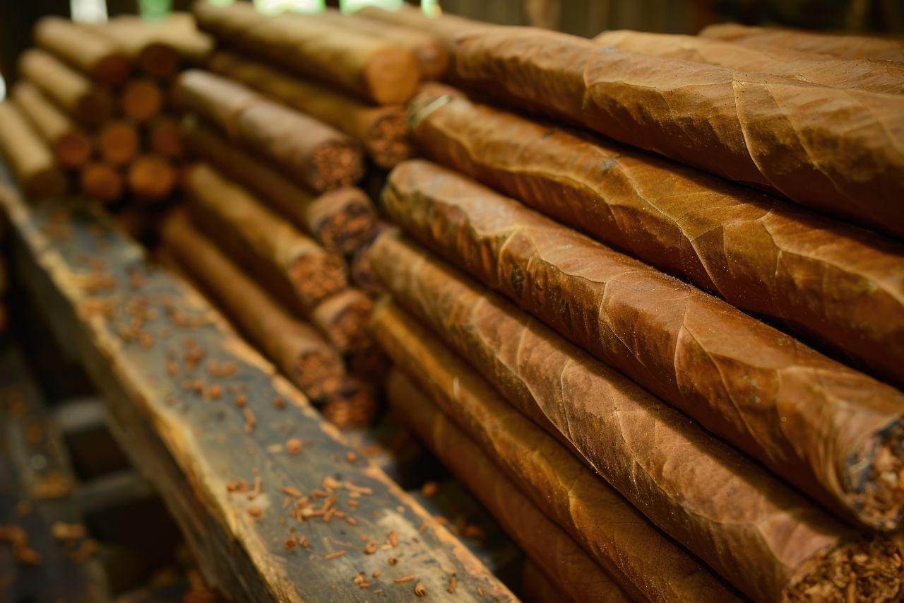 Cuban cigars from a tobacco plantation