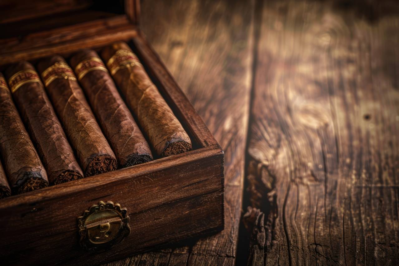 cigars in a wooden box